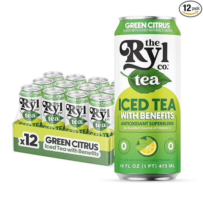 Ryl Iced Tea, Green Citrus Tea, Antioxidant Superblend, Zero Sugar, Low Carb, Zero Calorie - 16.0