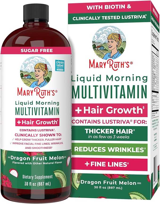 MaryRuth's Liquid Multivitamin + Hair Growth | Clinically Tested in Women for Thicker Hair & Facial