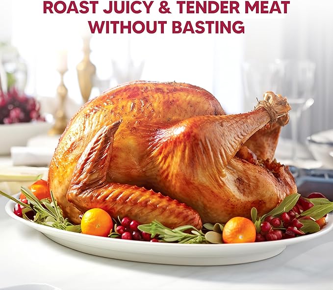 HIC Kitchen Roasting Extra-Large Oven Roasting Bags with Zip Ties, Holds 24-Pound Turkey, Set of 4