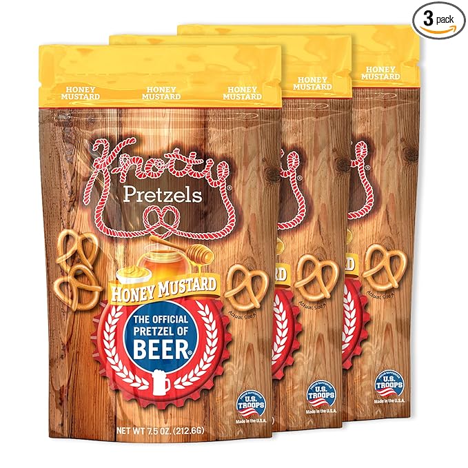 Knotty Pretzels - "The Official Pretzel of Beer" 7.5 Ounce Individual Seasoned Pretzel in