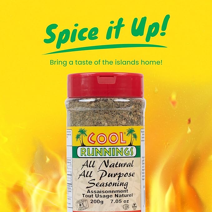Cool Runnings All Natural All Purpose Seasoning 200g - No Salt, No Sugar, No Artificial Additives