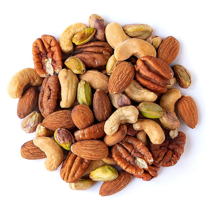 Food to Live Organic Four Nuts Mix, 2 Pounds ??A Blend of Dry Roasted Pistachios, Almonds, Pecans