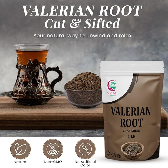 Valerian Root 1 LB, Cut & Sifted, 100% Natural & Pure, Ideal for Tea, Herbal Blends & Wellness