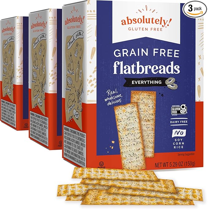 Absolutely Gluten Free Everything Flatbread, 5.29-Ounce (3-Pack)