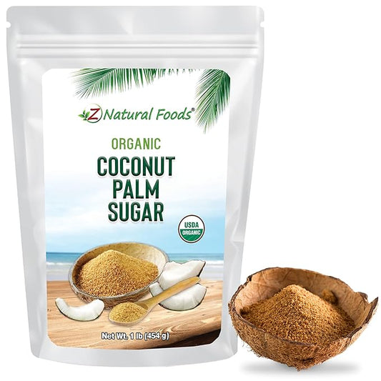 Z Natural Foods Organic Coconut Sugar - Nutrient-Dense, Flavorful & Unrefined Brown Coconut Sugar