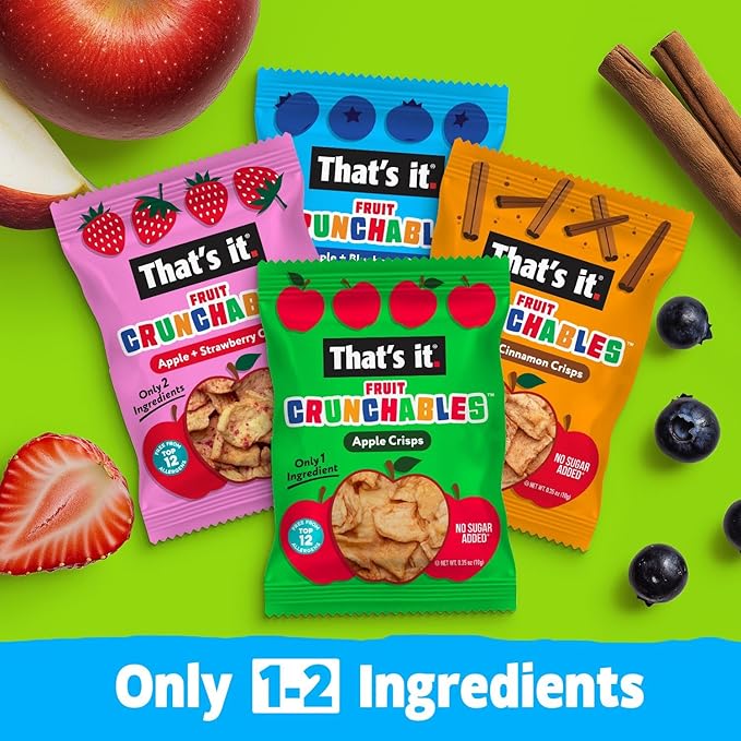 That's it. Fruit Crunchables Variety Pack, Fruit Snacks for Kids, 100% Fruit Crisps, Plant-Based