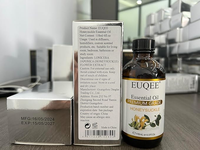 Honeysuckle Essential Oil 118ml Pure Honeysuckle Oil Premium Essential Oil - with Glass Dropper