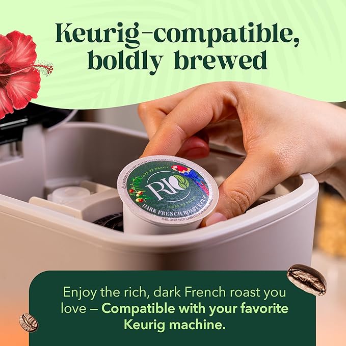 Rio Cafe de Brazil Kcup Coffee Pods - 72 Count, Dark Roast Coffee with Dark Chocolate and Roasted