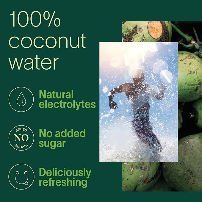Zico 100% Coconut Water, NO added Sugar, Refreshingly Delicious, Hydration with Electrolytes, 16.9