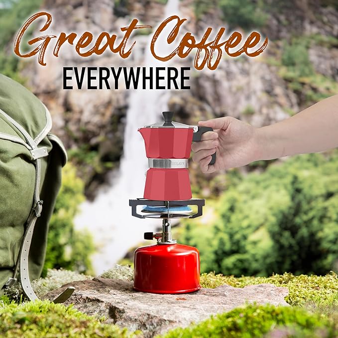 Zulay Moka Pot Espresso Stovetop Coffee Maker - Leak-Proof, Stainless Steel, Easy to Clean, Heat
