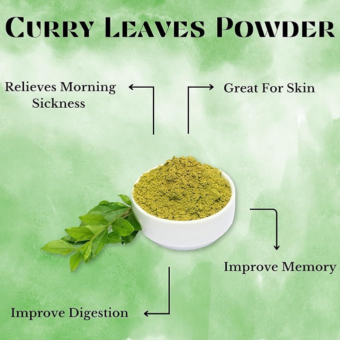 Curry Leaf Powder 100% Natural Grown Dried 5.3 oz | Promotes Hair Growth Formulation | Strong Hair