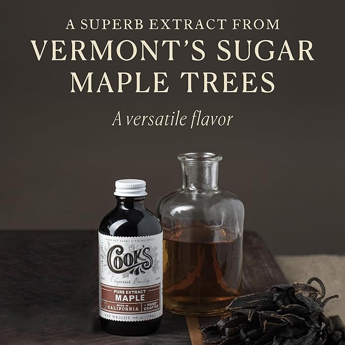 Cook's, Pure Maple Extract, All Natural Premium Maple Sap from Vermont's Finest Maple Trees, 128 oz