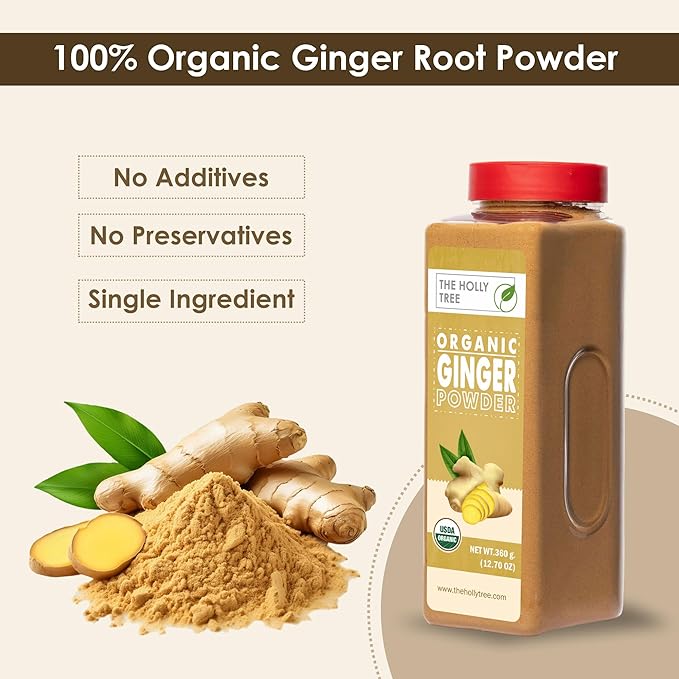 Organic Ginger Powder 12.70 oz – Ground Ginger Powder Organic for Cooking, Baking & Tea – Kosher