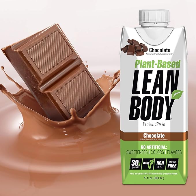 Lean Body Ready-to-Drink, Plant-Based Vegan Chocolate Protein Shake, 30g Protein, No Artificial