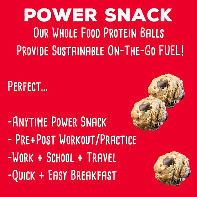 simplyFUEL Whole Food Protein Balls with Probiotics - Chocolate Coconut Peanut Butter Snacks