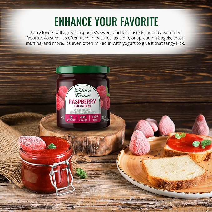 Walden Farms Fruit Spread Variety Pack Blueberry, Raspberry & Strawberry Fruit Flavors – Zero