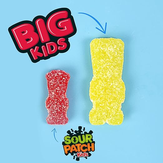 SOUR PATCH KIDS Big Kids Individually Wrapped Soft & Chewy Candy, Bulk Candy, School Snacks, 240