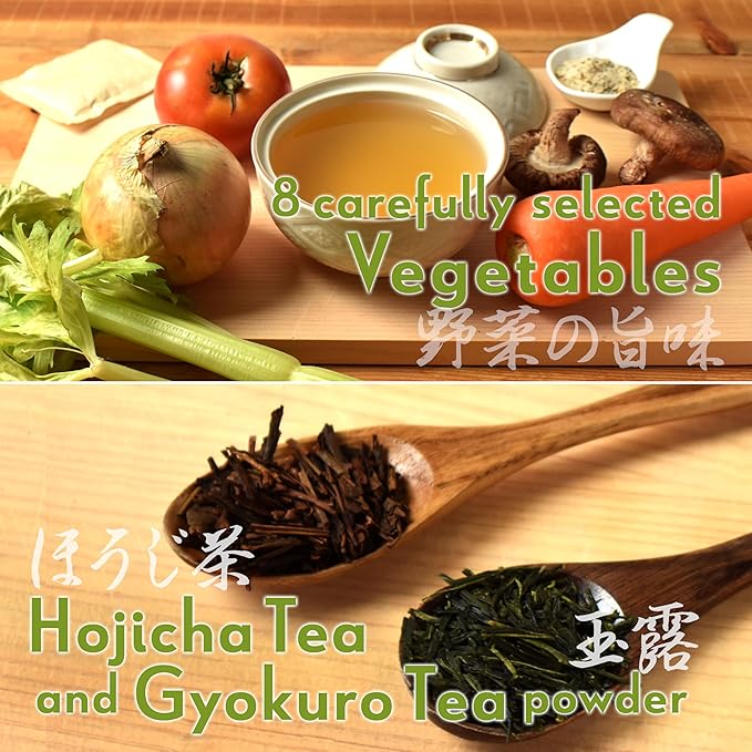 YAMASAN KYOTO UJI Japanese Umami Vegan Dashi Stock Powder, Healthy Veggie Dashi Packet, Vegetable