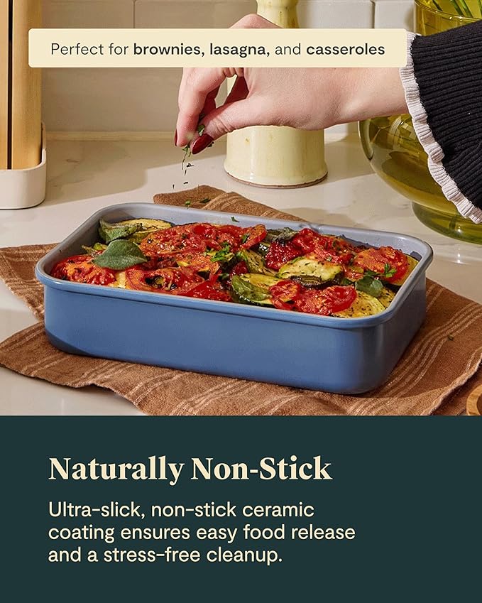 Caraway Nonstick 9??x 6.5??Small Rectangle Baking Pan ??Non-Toxic, PTFE & PFOA Free ??Aluminized