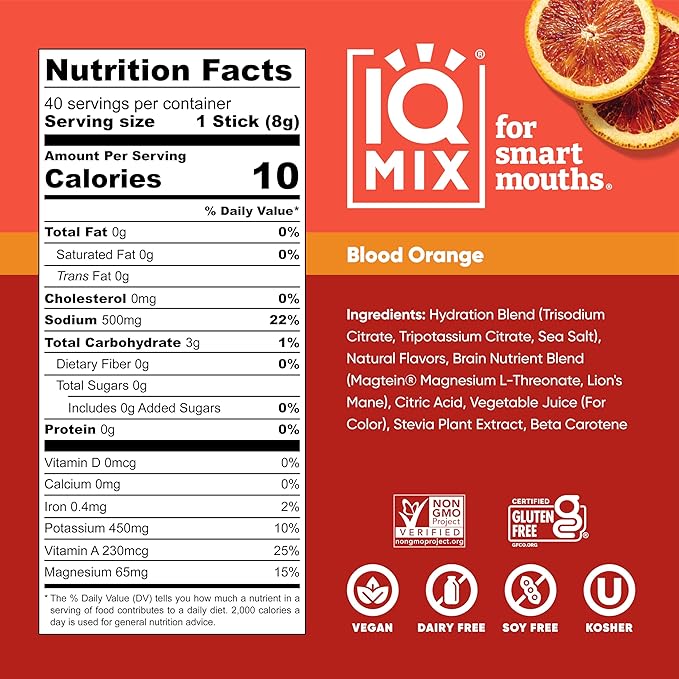 IQMIX Hydration Electrolyte Powder ??4-in-1 Formula for Hydration, Mental Clarity, Mood and