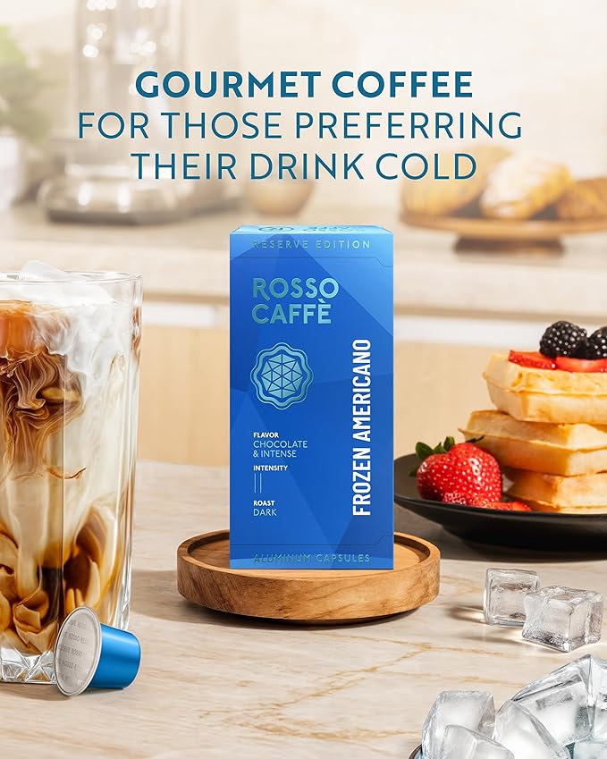 ROSSO CAFFÈ Espresso Coffee Pods for Nespresso Original Machines - 80 Capsules Ice Pack, 2 Rich and