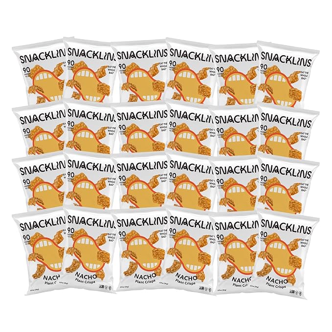 SNACKLINS Plant Based Crisps NACHO - Gluten Free, Grain Free, 100% Kosher, Vegan Healthy Snacks