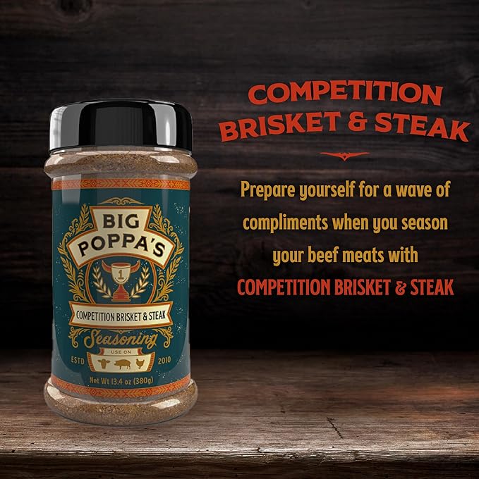 Big Poppa's Competition Brisket & Steak Seasoning – Unleash the Flavor of Your Beef Recipes with