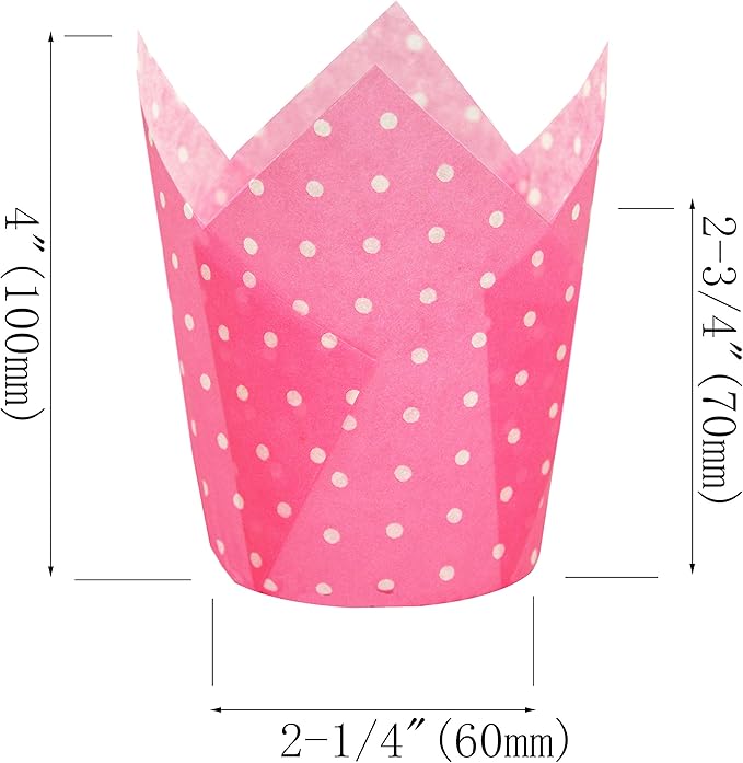 Large Muffin Greaseproof paper Baking cupcake cups, 2-1/4" x 4" Blue,Yellow,Pink,Purple printed