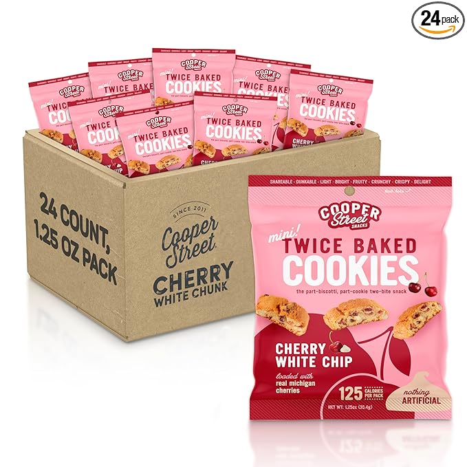 Cooper Street Italian Biscotti Cookies - Twice Baked Biscotti Style Cookie Biscuits in Delicious