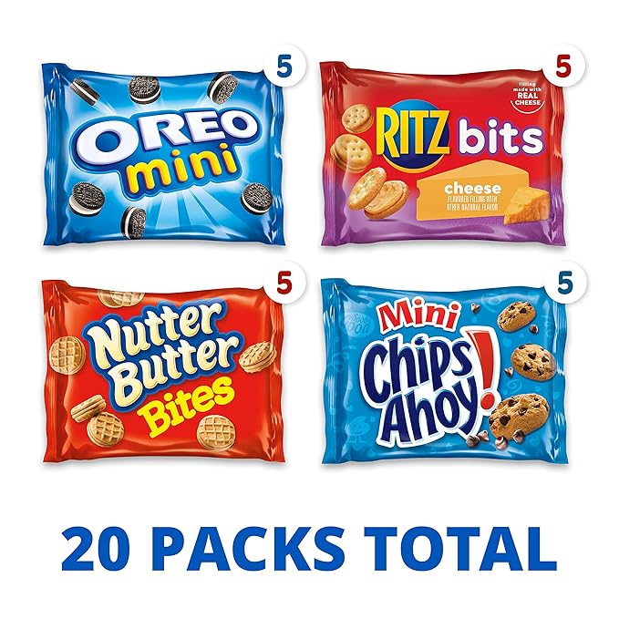 Nabisco Classic Mix Variety Pack, OREO Mini, CHIPS AHOY! Mini, Nutter Butter Bites, RITZ Bits