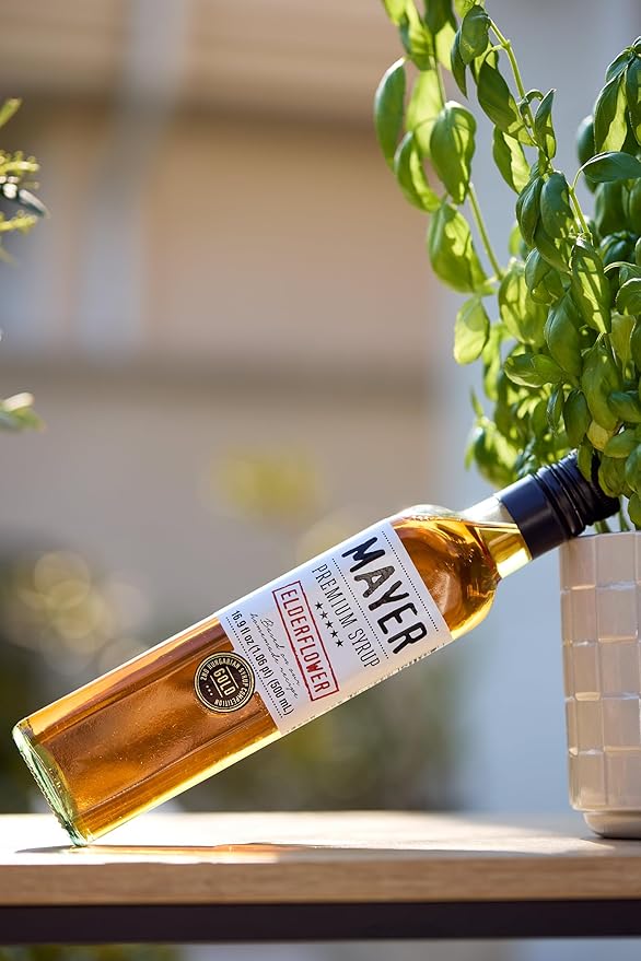 Mayer Premium Artisanal Hungarian Elderflower Syrup (Cordial) ??Award-Winning, Only Elderflowers
