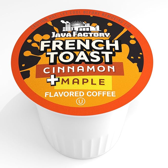 Java Factory Coffee Pods Cinnamon and Maple Flavored Coffee Compatible with K Cup Brewers Including