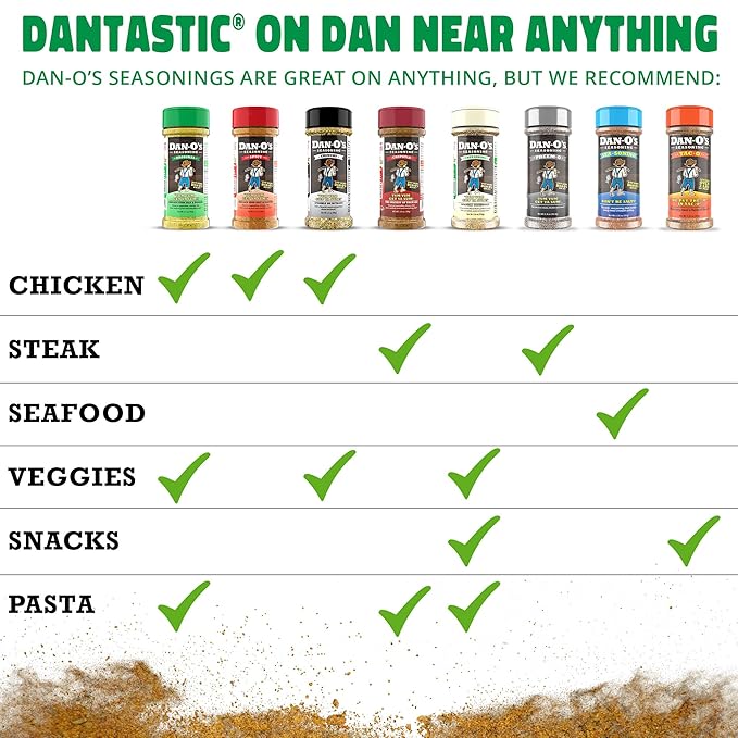 Dan-O's Crunchy Seasoning, 2.5 oz Bottle, Everything Seasoning for Fish, Eggs, Salads, Veggies and