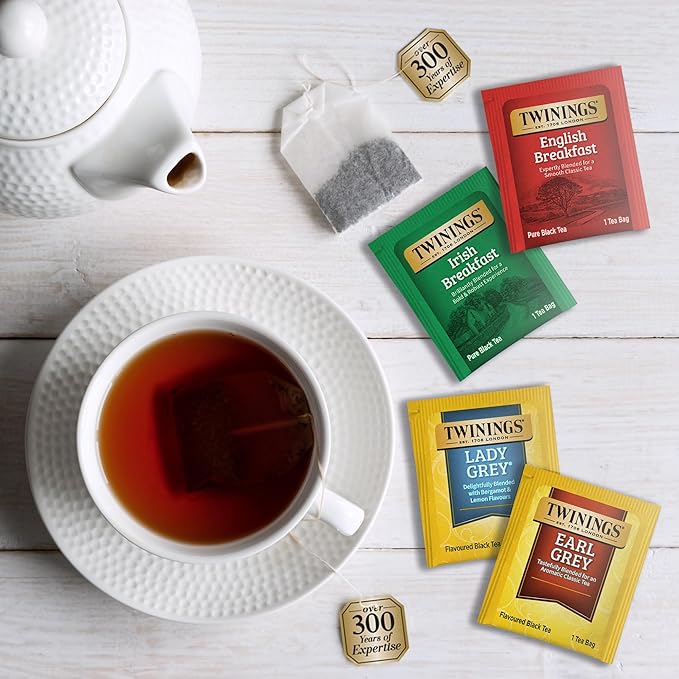 Twinings Tea Bag Sampler Assortment, Variety Pack (40 Count), 40 Unique Flavors for Tea Lovers: