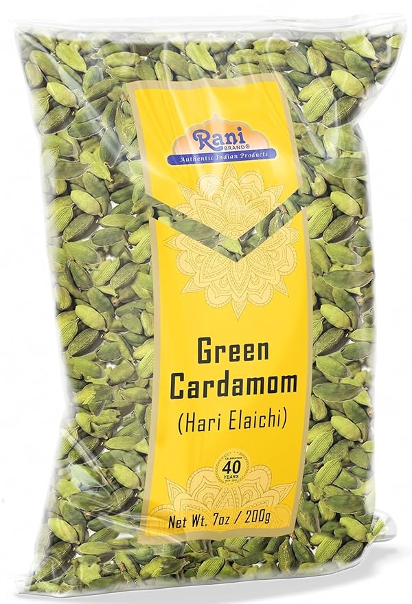 Rani Green Cardamom Pods Spice (Hari Elachi) 7oz (200g) ~ All Natural | Vegan | Gluten Friendly |