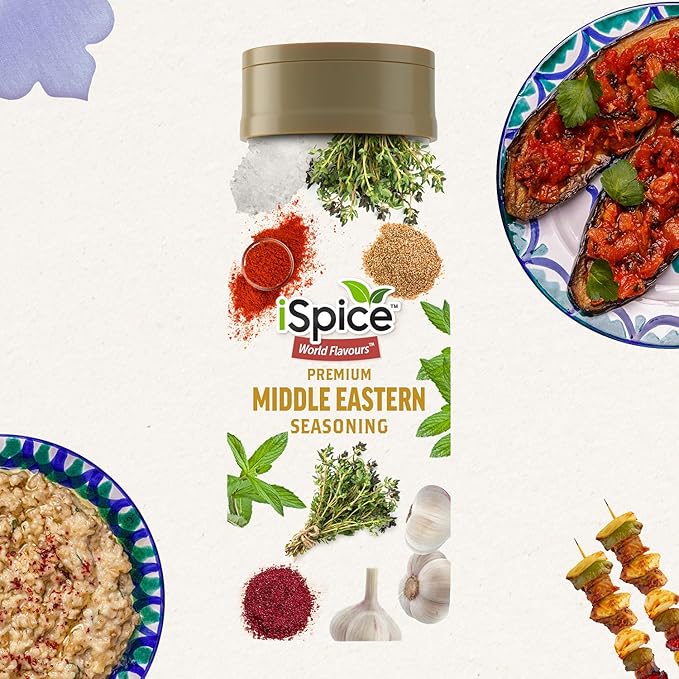 iSpice - MIDDLE EASTERN SEASONING World Flavor Super Spice Blend | All Natural | Ready to use as is