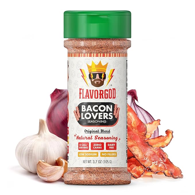 Bacon Lovers Seasoning Mix by Flavor God - Premium All Natural & Healthy Spice Blend for Beef