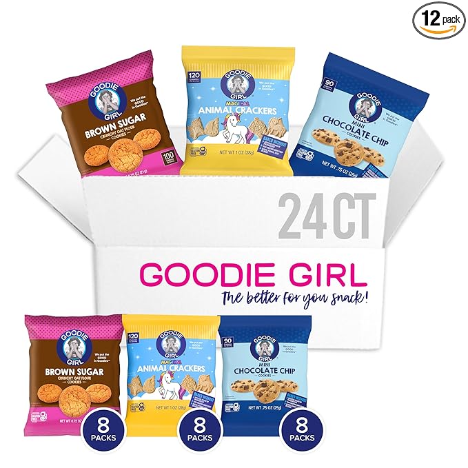 Goodie Girl Snack Pack Variety – Magical Animal Crackers, Mini Chocolate Chip & Brown Sugar Cookies
