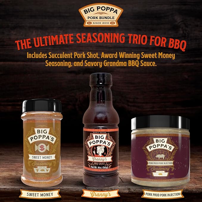 Big Poppa's Must Have BBQ Bundle (4-Pack) – Includes Sweet Money, Double Secret, Desert Gold, and
