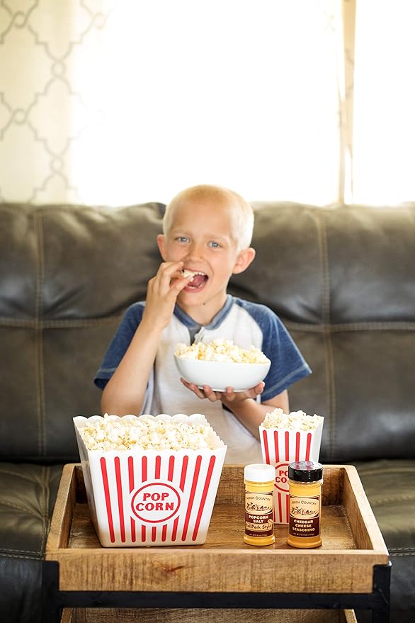 Amish Country Popcorn | Seasoning Variety Pack | BallPark Style ButterSalt - 5.5 oz & Cheddar