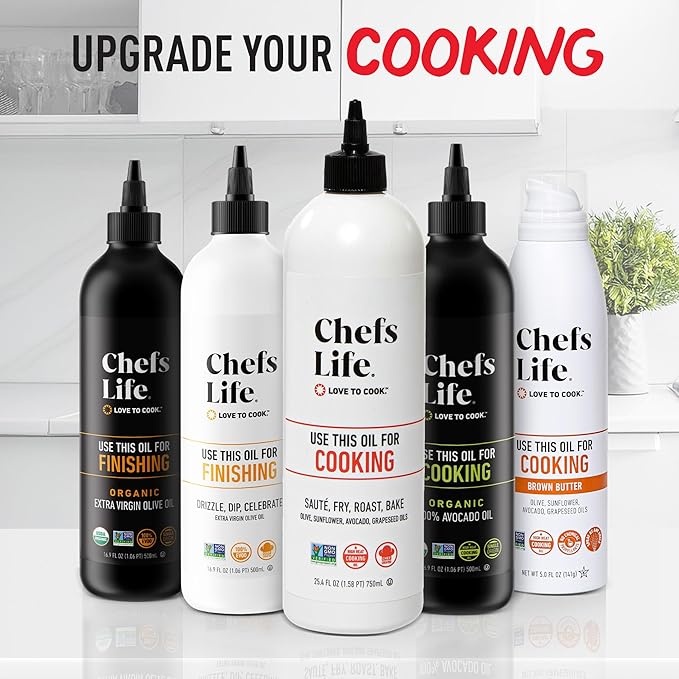 Chefs Life Organic Avocado Oil - Organic Avocado Oil For Cooking, Avocado Oil Organic for Dressing