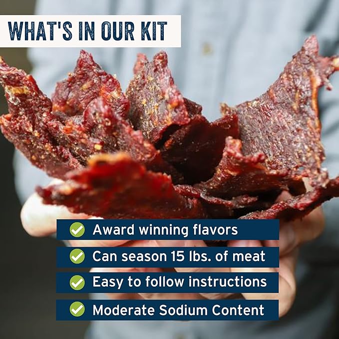 PS Seasoning Jerky Seasoning and Cure Kit (Honey BBQ) - Award-Winning DIY Jerky Making Kit with