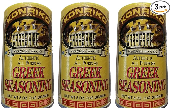 Konriko - Greek Authentic Seasoning 5 oz (Pack of 3) - Wheat Free - Gluten Free - No MSG