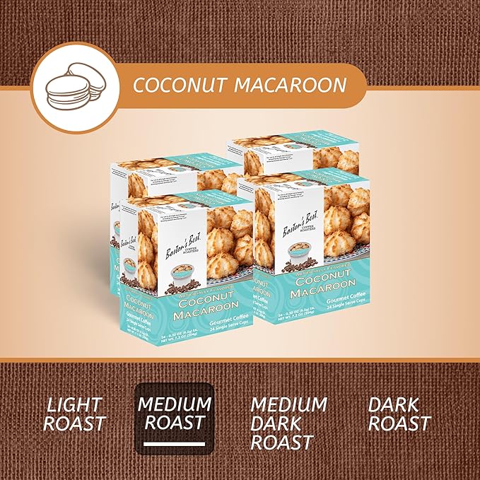 Boston’s Best - Coconut Macaroon Flavored Delicious Gourmet Coffee, Compatible with Keurig Coffee