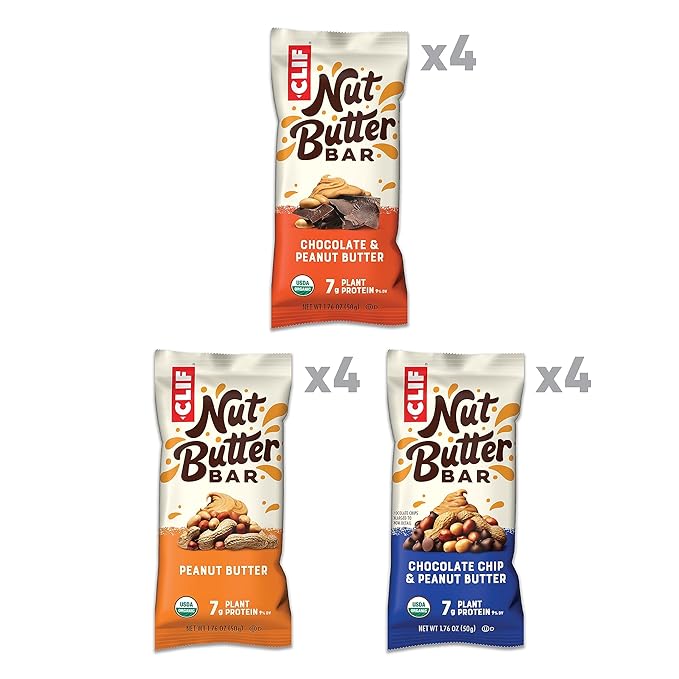 CLIF Nut Butter Bar - Variety Pack - Peanut Butter Filled Energy Bars - Non-GMO - USDA Organic
