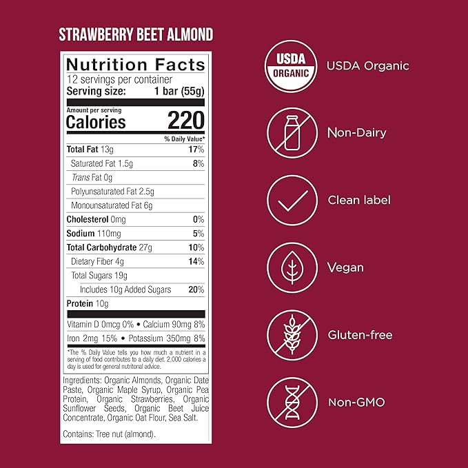 POSSIBLE Snack Bar - Organic Energy Bars with 10g of Plant-Based Protein - Vegan, Gluten-Free