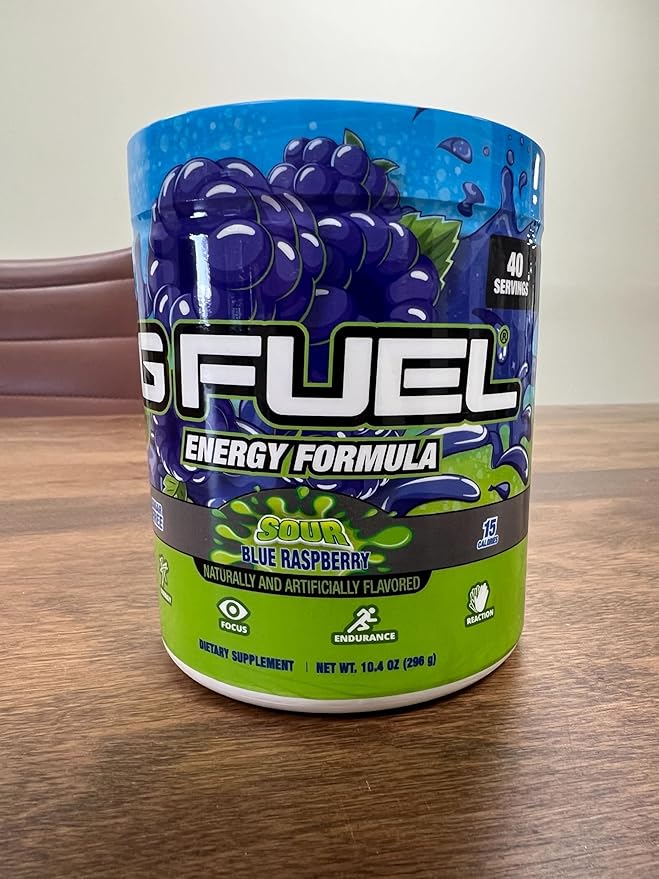 G Fuel Chug Rug Energy Drink Powder, Pre Workout Caffeine Mix for Gaming, Sugar Free Focus Amino