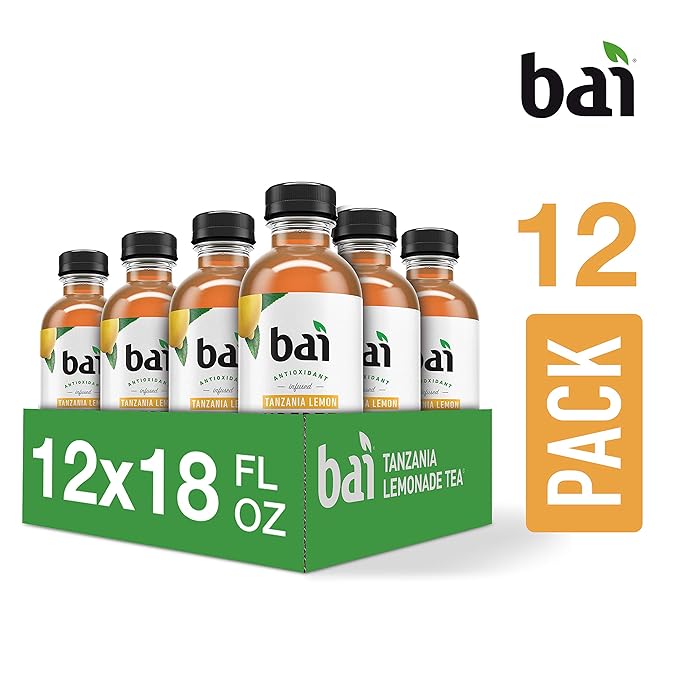 Bai Iced Tea, Tanzania Lemon, Antioxidant Infused Supertea, Crafted with Real Tea (Black Tea, White