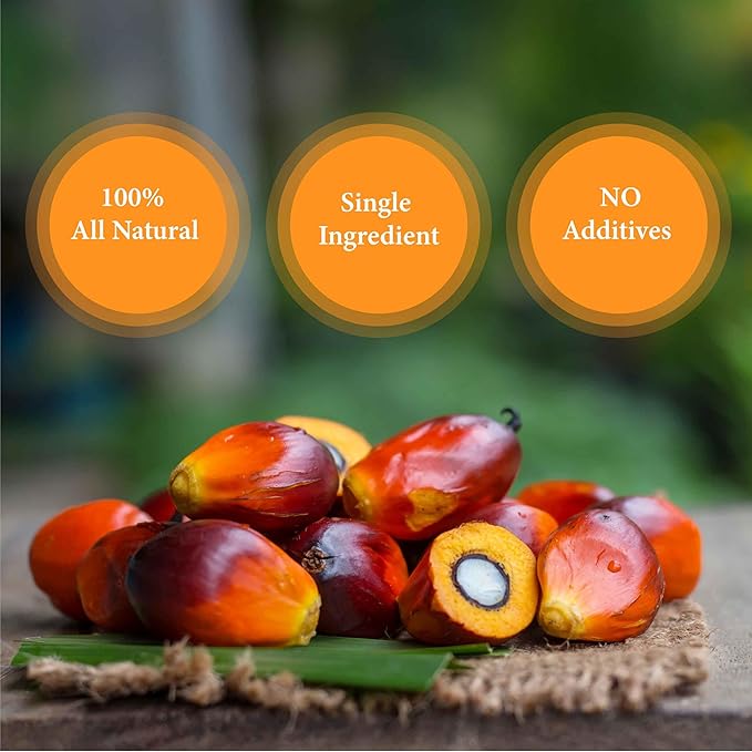 Nigerian Heritage 100% Red Palm Oil 33.81 Fl Oz ??Pure Red Palm Oil for Cooking ??Natural African