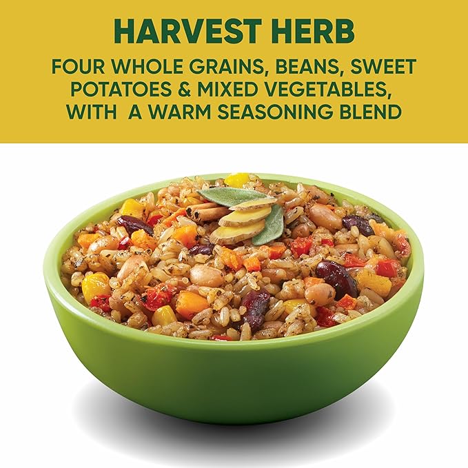 SEEDS OF CHANGE Organic Protein Bowl Harvest Herb, Prepared Entr챕e, Microwave in 90 Seconds, 9 oz